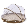 thumbnail image 1 of Canasta De Carpas De Comida Cesta Redonda De Picnic Cubierta De Comida Al Aire Libre Con Cubierta De Gasa De Malla Para Verduras Frutas De Pan En Casa Almacenamiento De, 1 of 8