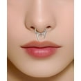 thumbnail image 2 of QQTDFG 1 PC Stainless Steel Nose Cuff Non Piercing Nose Ring Faux Septum Punk Jewelry-Style 1, 2 of 4