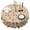Christmas Milk Cookie, variant on Christmas Multiethnic Santa Beige Pattern Round Tablecloth, Fits 60-Inch Table, Stain & Wrinkle Resistant, Washable Polyester, Kitchen, Wedding, Party
