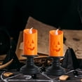 thumbnail image 5 of Halloween LED Candle Light Halloween Tea Lights Candles with 6H Timer,Pumpkin Flameless Candles with Ghost Face Flickering,LED Candles Battery Operated for Fall Halloween Decorations, 5 of 8