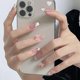 thumbnail image 1 of 24 Uds. Uñas postizas de estilo dulce, párrafo corto/largo, extraíbles, 1 of 3