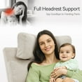 thumbnail image 4 of MCombo 23.3'' Wide Seat Power Swivel Glider Recliner Chair with Adjustable Headrest, Nightlight for Nursery Living Room Bedroom, Fabric (Beige), 4 of 10
