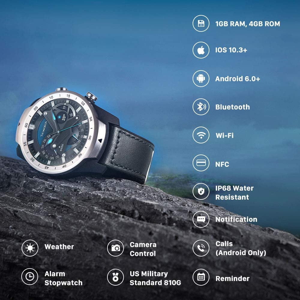 TicWatch Pro 2020 (4GB, 1GB RAM) 1.39” Fitness Smartwatch, IP68 Water  Resistant, 5-Day Battery Life, Google Assistant \u0026 Pay, For iOS \u0026 Android -  WF12106 (Liquid Metal Silver) - Walmart.com