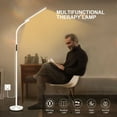 thumbnail image 4 of Light Therapy Lamp, UV-Free 10000 Lux Sun Lamp, Daylight Lamp with 2 in 1 Floor & Desk Lamp, 5 Brightness & 5 Color with Touch Control & Remote for Reading/Relaxing/Study, 4 of 8