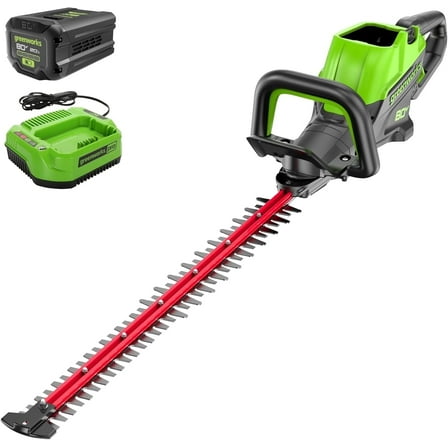 Greenworks 80V 26" Brushless Hedge Trimmer, 2.0Ah Battery and 2A Charger