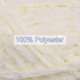 thumbnail image 5 of 2 Ovillos Terciopelo Hilo Chenille Hilo 2x100g/7.1oz 174 Yardas Total Longitud #6 Super Voluminoso Poliéster Suave Manta Hilo para Punto Tejido Bolsa Bufanda, Crema, 5 of 7