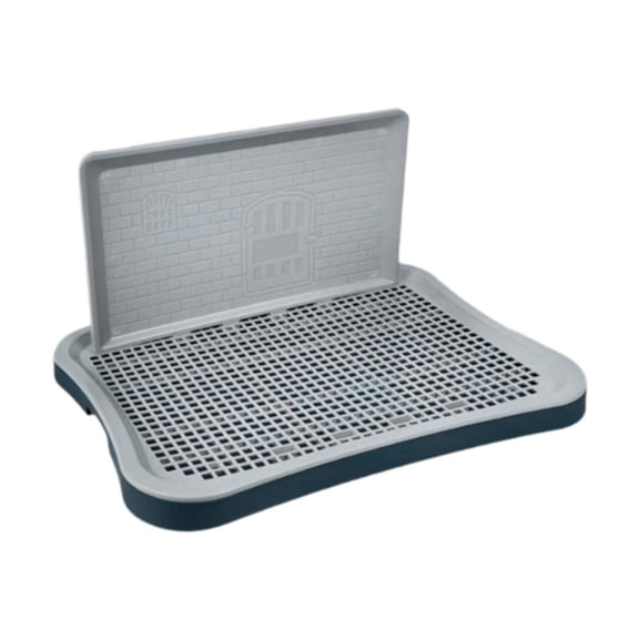 Bandeja de entrenamiento para orinar de perro, rejilla de malla extraíble para orinar, soporte para almohadillas para orinar de perro, para perros, Gris marino