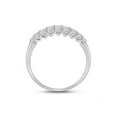 thumbnail image 3 of Diamond Princess 14kt White Gold Womens Round Diamond Anniversary Band Ring 1 Cttw, 3 of 4