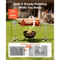 thumbnail image 2 of KFFKFF Rotisserie Grill, AC120V 8 Level Height Electric Rotisserie Grill Kit, BBQ Grills Rotisseries Kit with 132 lbs Load Capacity, 38W Motor, 2 of 9