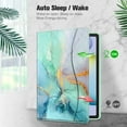 thumbnail image 6 of Fintie Case for Samsung Galaxy Tab S6 Lite 10.4(2024/2020/2022) with S Pen Holder, Multi-Angle Viewing Soft TPU Back Cover with Pocket Auto Wake/Sleep,Emerald Marble, 6 of 8