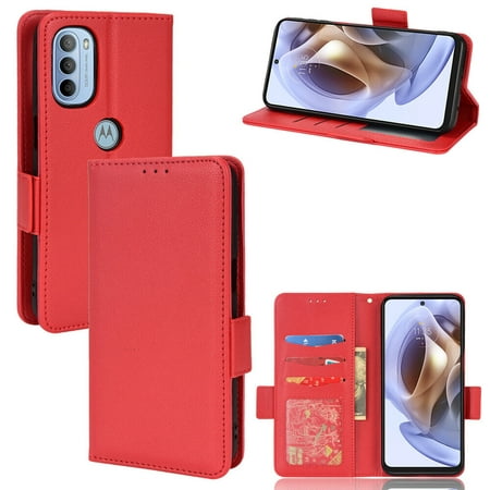 Motorola MOTO G31/G41 Case , PU Leather Flip Cover Card Slots Magnetic Closure Wallet Case for Motorola MOTO G31/G41