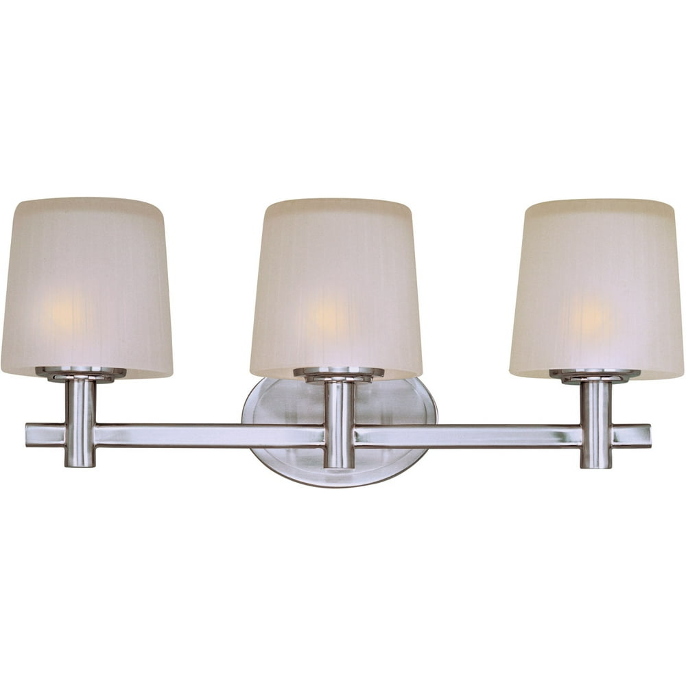 Bathroom Vanity 3 Light Bulb Fixture With Satin Nickel Finish Medium Bulb Type 22 inch 300 Watts