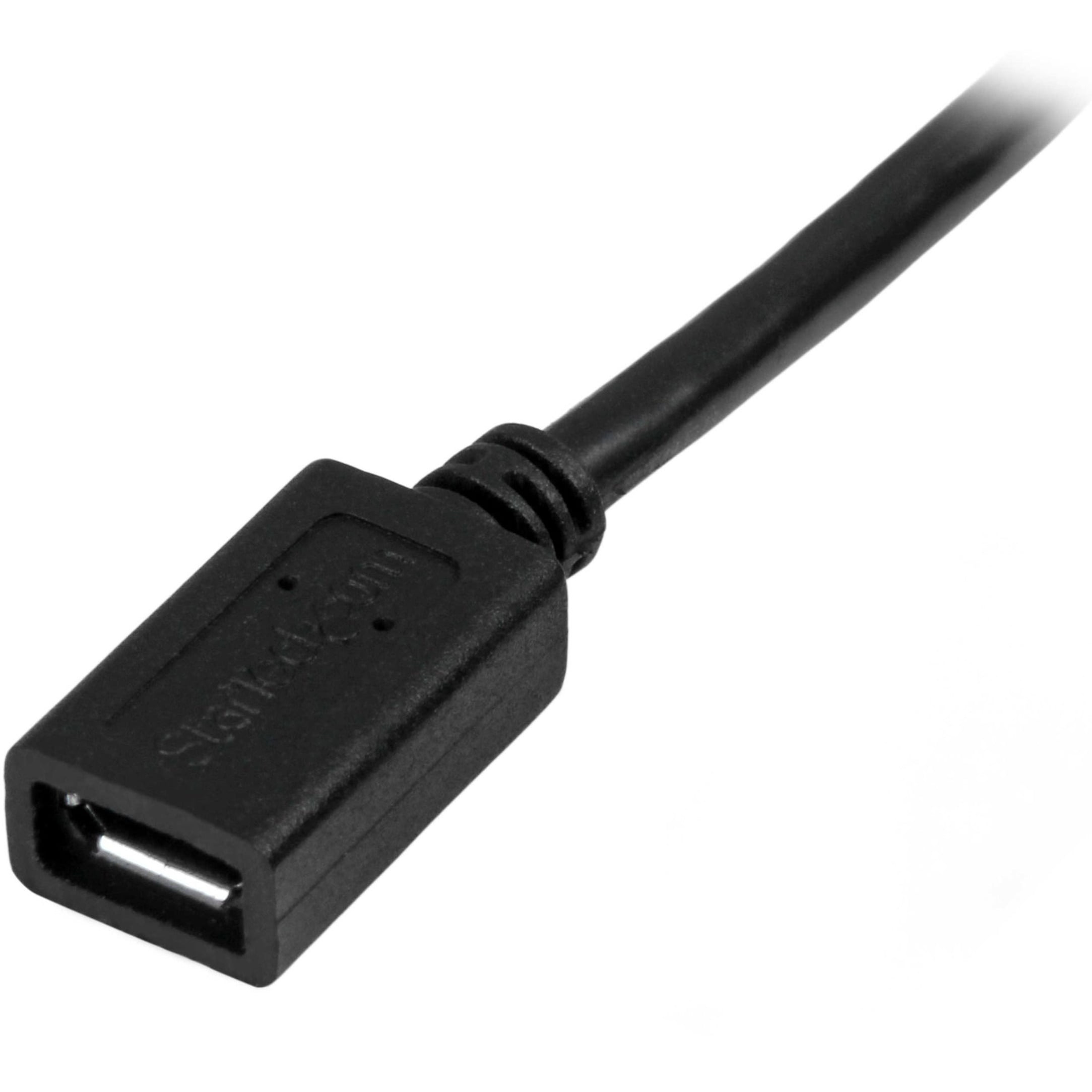 dommer Kollektive audition StarTech 0.5m 20in Micro-USB Extension Cable - M/F - Micro USB Male to Micro  USB Female Cable (USBUBEXT50CM) - Walmart.com