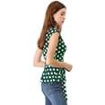 thumbnail image 4 of Top Sin Mangas Con Cuello En V Para Mujer Allegra K Verde S, 4 of 6