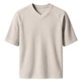 thumbnail image 4 of Akiihool Men's Graphic T-Shirts Men's Street Muscle Short Sleeve Print Personality Fashion Fashion T Shirt(Khaki,XL), 4 of 4