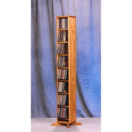 The Wood Shed Solid Oak Dowel 8 Tier 112 CD Media (Best Way To Clean Oak Cabinets)