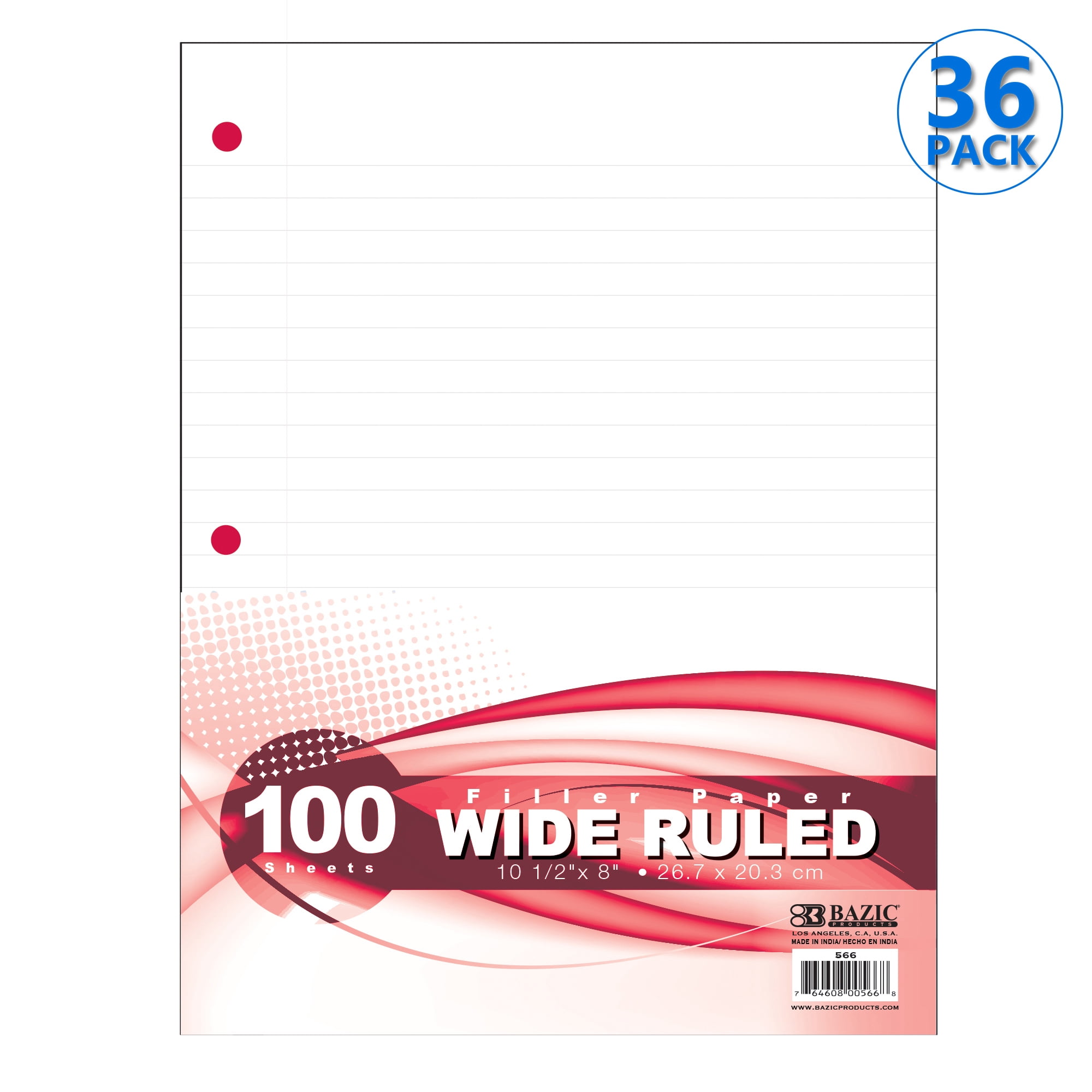 Mead Loose Leaf Paper Writing & Office Paper Wide Ruled 200 Sheets K-12 or Homeschool 10-1/2 x 8 3 Hole Punched for 3 Ring Binder ! 0 1 Pack 3 Count Perfect for College Lined Filler Paper 