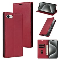 Allytech iPhone SE 2022/2020/ iPhone 7 8 Wallet Case, PU Leather RFID Blocking Cards Holder Flip Cover Stand Shockproof Anti-Scratch Phone Case for Apple iPhone SE 2nd 3rd Gen iPhone 7 8 - Red