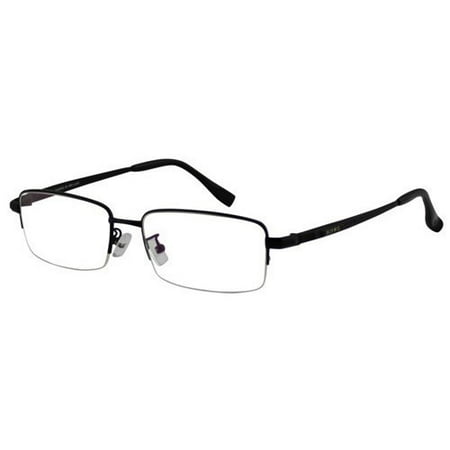 Ebe Men Black Rectangle Half Rim Regular Hinge Eyewear Reading Glasses s1092