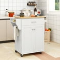 thumbnail image 4 of Gymax Kitchen Island on Wheels Rolling Kitchen Cart w/ Drawer & Storage Cabinet Spice Rack, 4 of 10
