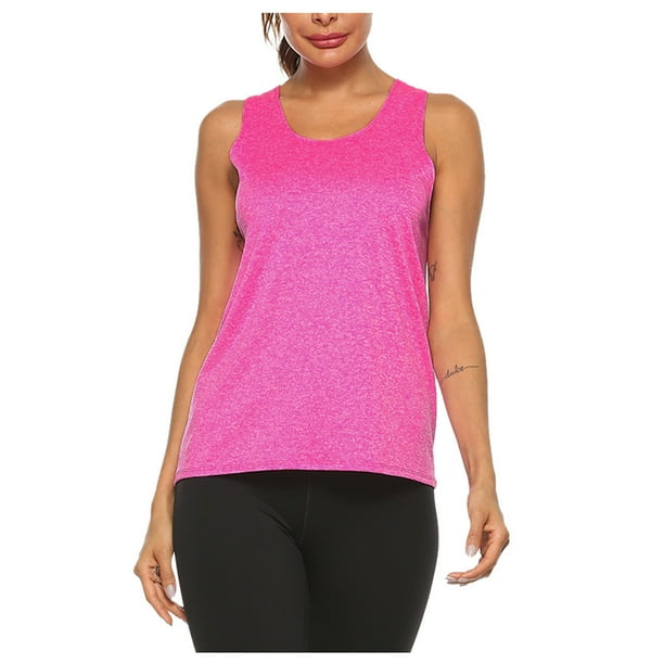 Hot pink top tank top womens