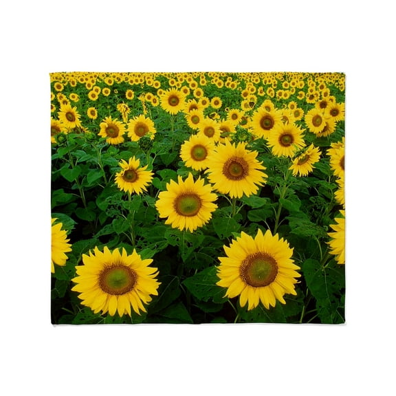 CafePress - Field Of Sunflowers Throw Blanket - Soft Fleece Throw Blanket, 50"x60" for All Ages