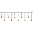 thumbnail image 5 of Northlight LED Lighted Pumpkin Halloween Curtain Icicle Lights - Orange - 5.25' Black Wire - 25ct, 5 of 7