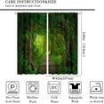 thumbnail image 2 of Fantasy Nature Curtains for Windows, Gothic Gate Fantasy Forest Theme Curtains for Living Room, Magic Dreamland Fairy Landscape Pattern Blackout Drapes 2 Panel Sets, 84x84 Inch, 2 of 5