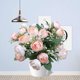 thumbnail image 4 of Peones Flores Artificiales Rosa de Seda Y Ramo de Peones 30cm para Decoración Del Hogar Boda Flor de Mano Guía de Carretera Pared, 4 of 5