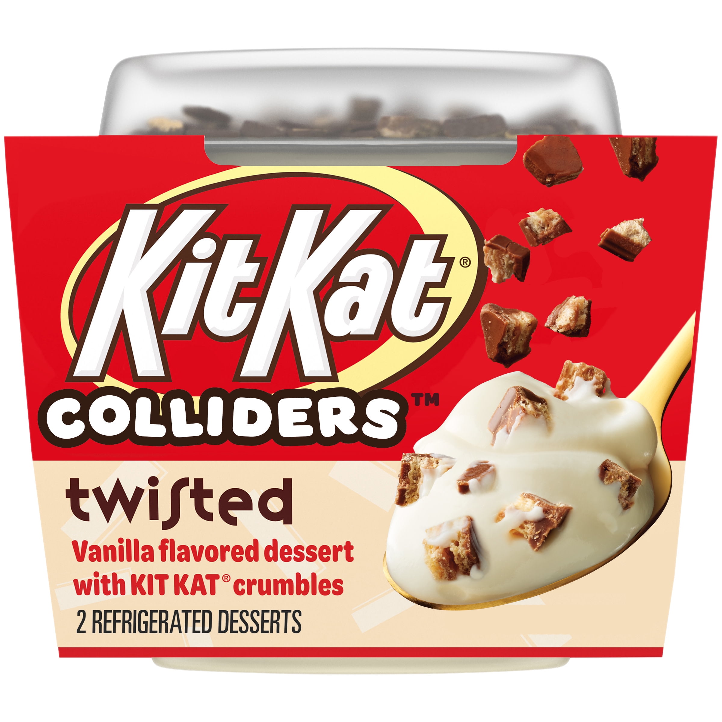 Colliders Twisted Kit Kat Refrigerated Dessert Pudding Cups, 2 ct Pack