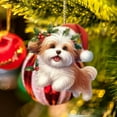 thumbnail image 5 of Dog Ornaments for Christmas Tree, Acrylic 2D Flat Hanging Decorations for Festival and Holiday,Dog Lover Gift 2025, 3.15 inches, 5 of 7