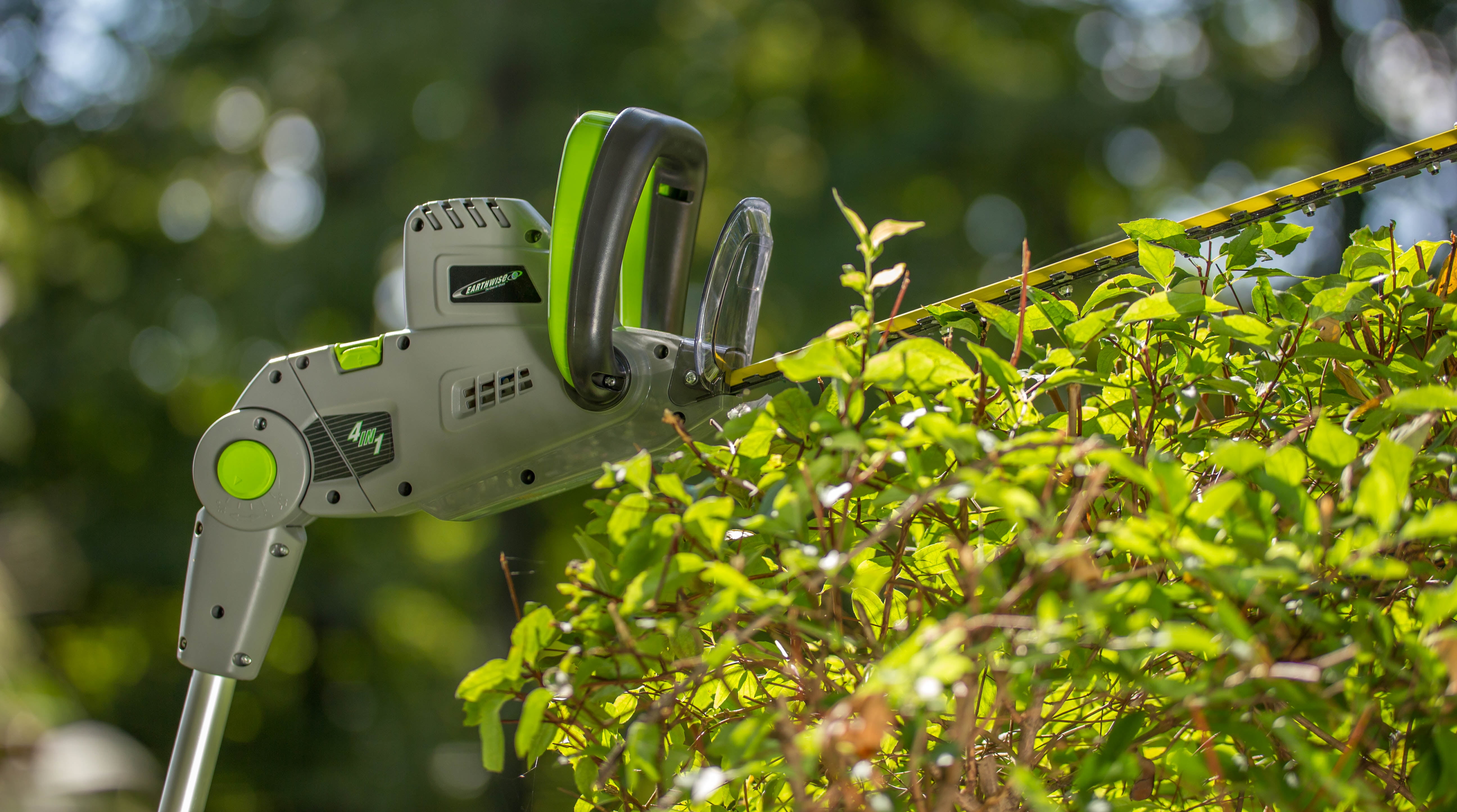 Earthwise CVP41810 7 10" Handheld Saw-4.5 Amp 17" Pole Hedge Trimmer 4-in-1 Multi Tool, Grey