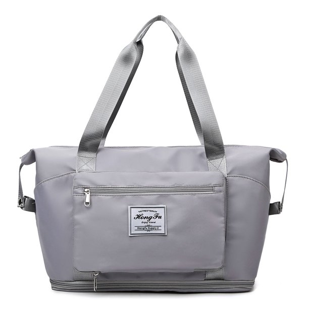 Bolsa Oxford Duffel Bag de entrenamiento de fitness plegable multifunción para mujer (gris) Likrtyny Para Estrenar
