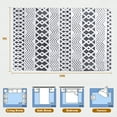 thumbnail image 6 of Nefoso Shag Area Rug, 8ft x 10ft Washable Area Rugs for Living Room Bedroom Decor, Non-Slip Carpet, Modern Geometric, Gray & White, 6 of 6
