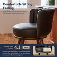 thumbnail image 6 of Ninecer Counter Height Bar Stools Set of 4, 24" Swivel Round Seat Bar Chairs with Low Back, PU Leather Modern Counter Stools with Footrest for Kitchen Island, Dining Room or Home Bar, Black, 6 of 8