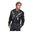 thumbnail image 2 of Scully P-706X-JET-3X-B-T Mens Western Shirt - Jet Black, 3X, 2 of 2