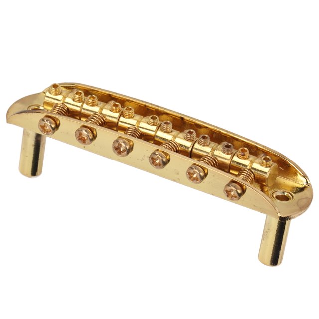 Guitars Tailpiece, Metal Easy Tuning Roller 6 String Firm Fixing Electric Guitar Bridge For Jazzmaster Gold,Silver