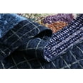 thumbnail image 6 of NEWLAKE 3-Piece Floral Cotton Patchwork Quilt Set Decor Quilt Set with Pillow Shams (Queen, Navy Blue), 6 of 8