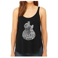 thumbnail image 1 of LA Pop Art Women's Premium Word Art Flowy Tank Top - Rock Guitar Head, 1 of 2