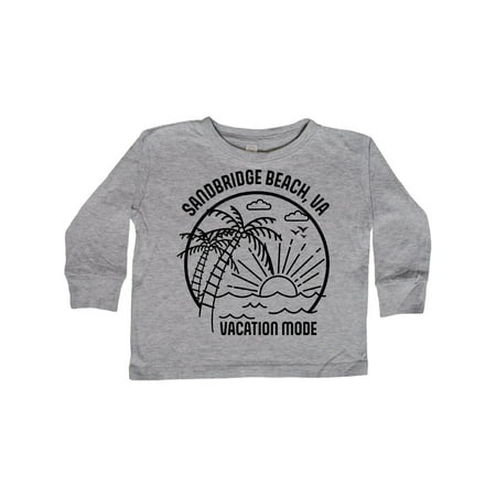 

Inktastic Summer Vacation Mode Sandbridge Beach Virginia Gift Toddler Boy or Toddler Girl Long Sleeve T-Shirt