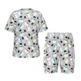thumbnail image 1 of Fotbe Colorful Hat Snowman Pijama Estampada de 2 Piezas para Niños – Ropa de Dormir de Manga Corta Cómoda para Niños y Niñas, Camiseta y Shorts de Algodón-4X-Large, 1 of 6