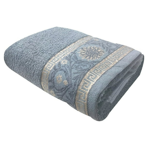 Toalla Medio Baño colores varios, 140x70cm - Suave Y Absorbente- Cenefa Bordada