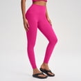 thumbnail image 5 of KANG Fashion Women's Seamless High Waist Yoga Pants Tummy Control Lifting Design 9 Inch Cropped Length Non See Through Stretchy Fitness Leggings For Pilates Running And Workout Hot Pink 6, 5 of 9