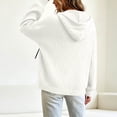 thumbnail image 6 of Zip Up Hoodie Women Oversized Sweatshirt Drawstring Long Sleeve Hooded Fall Lightweight Loose Jackets Workout Gym Sports Coat with Pockets, 6 of 8