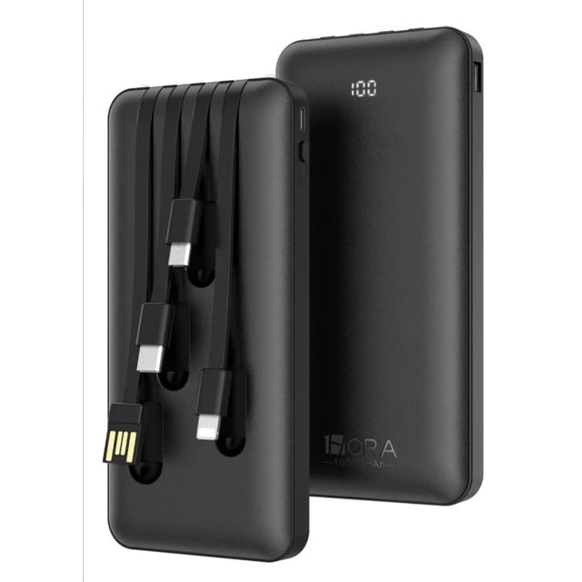 Batería Portátil 1hora 10000mah 4 Cables Cargador Externo - - 4