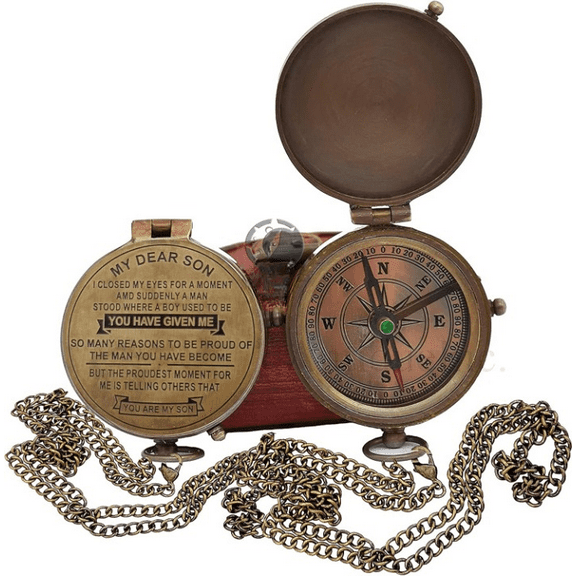 Mom to Son Compass – to My Son Love Mom – Brother Gift/Dad to Son - Graduation Day Gifts
