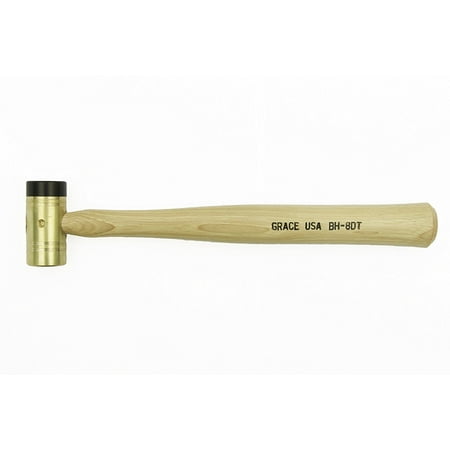 Hammer Accessories - - 8 Ounce Delrin Tipped Brass Hammer - 8DT -Gunsmithing - Hammers - 8 ounce - Gunsmith Tools & Accessories, Precision Manufactured And Hand.., By Grace USA