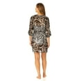 thumbnail image 3 of Ibiza Anne Cole Women's V-Neck Black/White Swimsuit Cover-Up Chiffon Dress S, 3 of 6