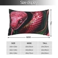 thumbnail image 2 of KLL Red Viper Jungle Intensity Pillow Covers Envelope Closure,Super Soft and Cozy Fuzzy Fleece Pillow Case Cover 14"x20", 2 of 5