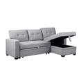 thumbnail image 6 of Convertible Sleeper Sofa with Pullout Bed, 82 Inch Upholstered Sofa Bed, L Shaped Sectional Couch with Reversible Storage for Living Room, Apartment, Office, 6 of 8